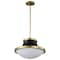Nuvo Lafayette 1-Light Pendant 18 in. Matte Black/Natural Brass White Opal Glass 60/7908 - alternate 6